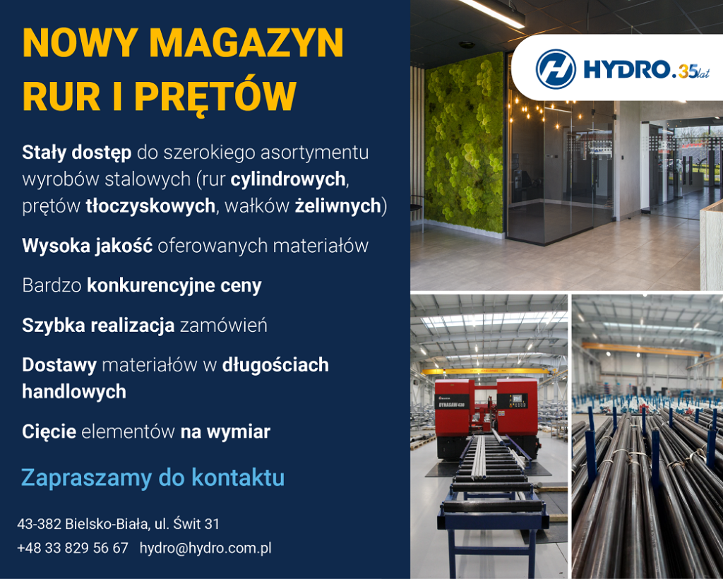 Nowy magazyn rur i prętów